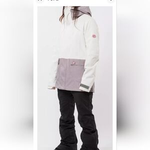 686 Jacket Light Grey and Pink